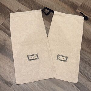 Authentic Set Of 2 Gucci Draw String Dust Bags